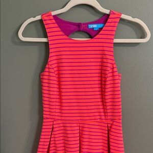 Nanette Lepore Pink and Orange Striped Dress